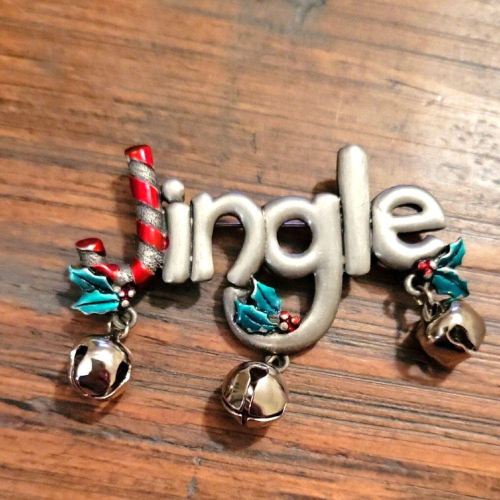 Vintage JJ Jingle Bells Brooch